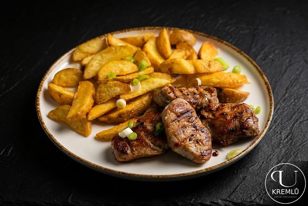 150g Medailonky z vepřové panenky, americké brambory